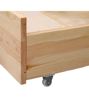 Lot de 2 tiroirs de rangement sous lit 190x90cm bois