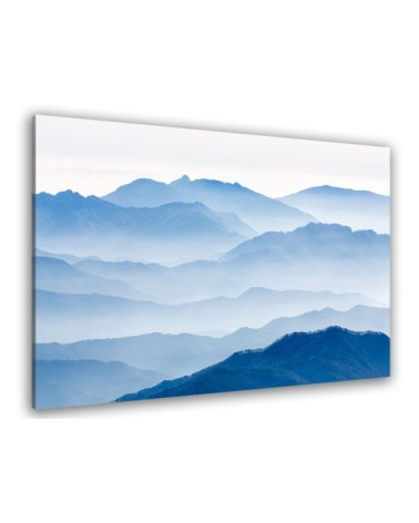 Tableau plexiglas montagnes bleues 50x30cm