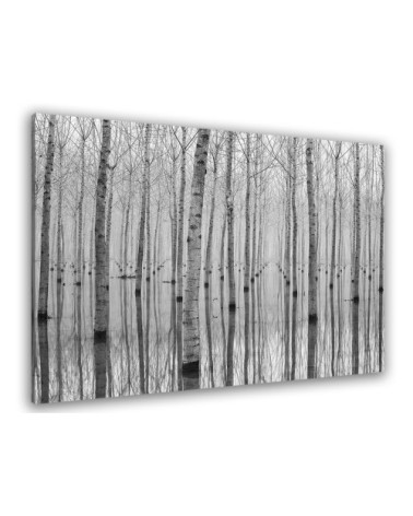 Tableau nature automnale pieds dans l'eau toile imprimée 120x80cm