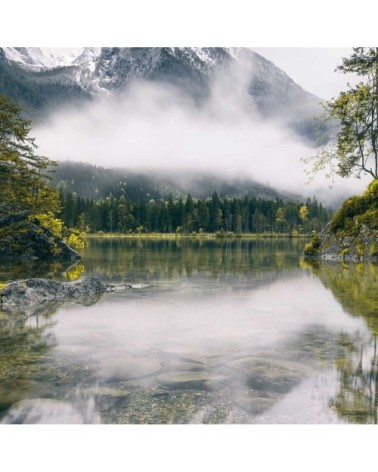 Tableau plexiglas matin pluvieux en Bavière 120x80cm