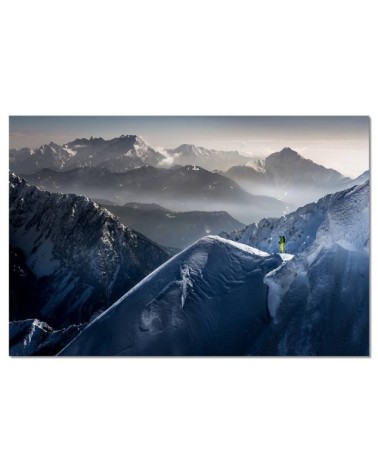 Tableau alu dibond concentration sur les cîmes 50x30cm