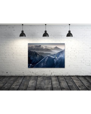 Tableau alu dibond concentration sur les cîmes 80x50cm