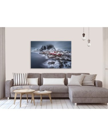 Tableau plexiglas hiver magique aux lofoten 120x80cm
