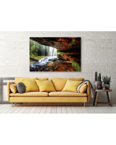 Tableau alu dibond nature chute d'eau 120x80cm