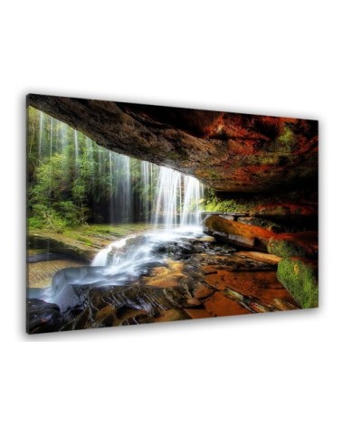 Tableau plexiglas nature chute d'eau 120x80cm