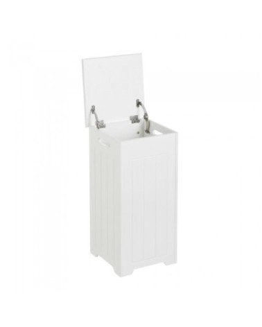 Rangement stock rouleaux papier toilette bois MDF blanc H60cm