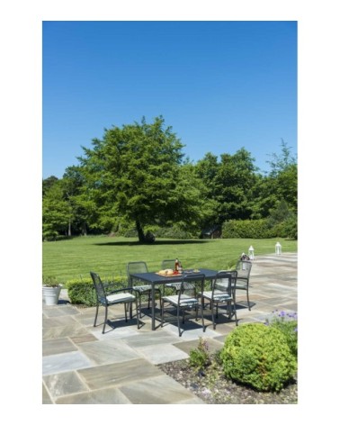 Table extensible en acier gris 150-270 cm