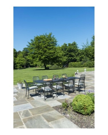 Table extensible en acier gris 150-270 cm