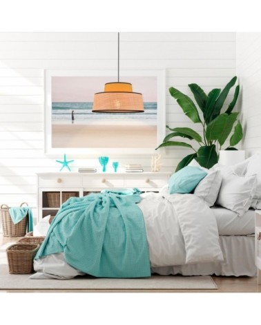 Suspension coton et raphia D38cm