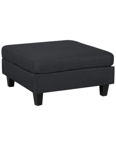 Ottoman en tissu noir pour canapé modulable