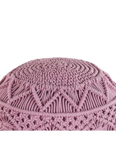 Pouf en coton rose ? 40 cm