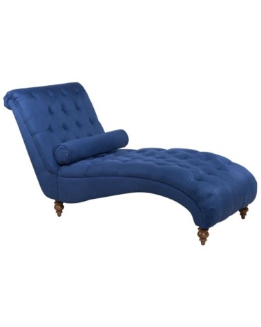 Chaise longue en tissu bleu