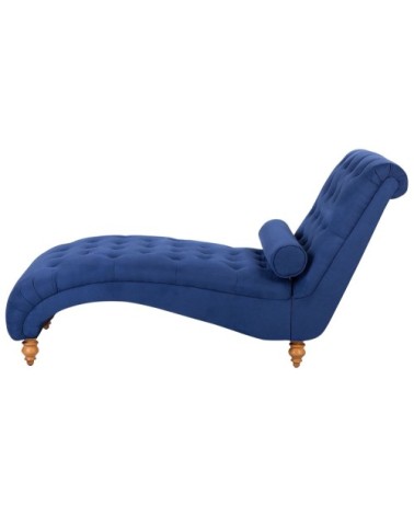 Chaise longue en tissu bleu