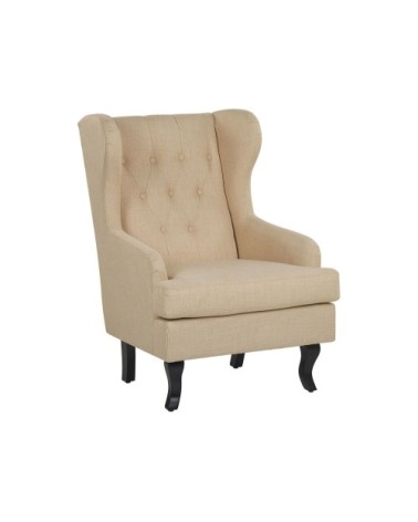 Fauteuil en tissu beige