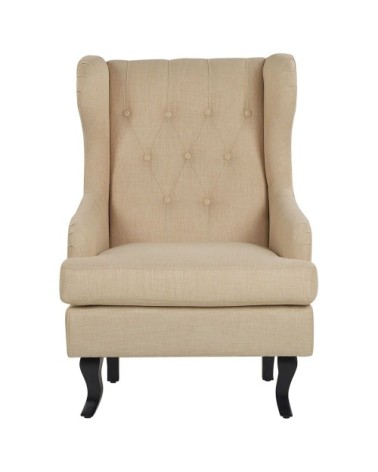 Fauteuil en tissu beige