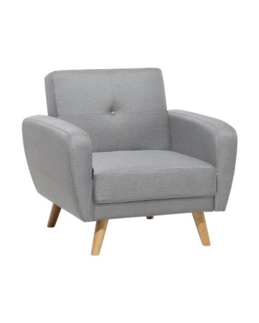 Fauteuil en tissu gris