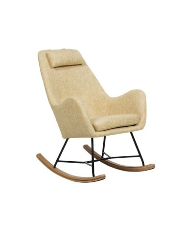 Chaise à bascule jaune