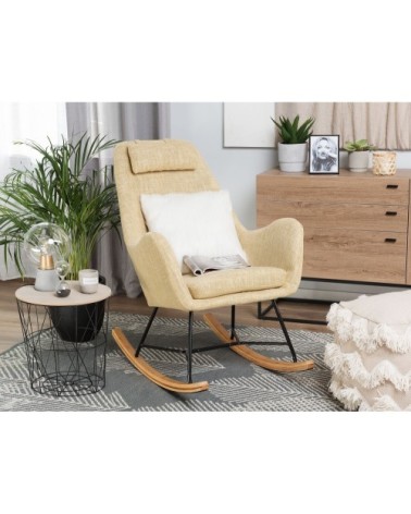 Chaise à bascule jaune