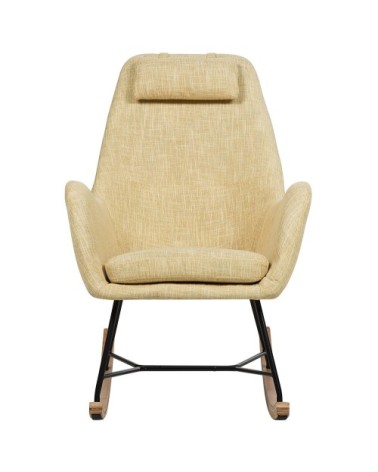 Chaise à bascule jaune