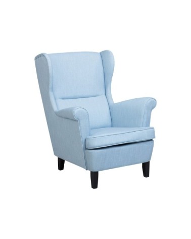 Fauteuil en tissu bleu clair