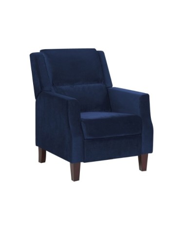 Fauteuil de relaxation en velours bleu marine