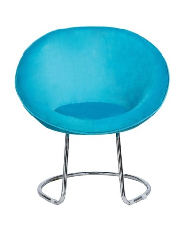 Chaise en velours turquoise