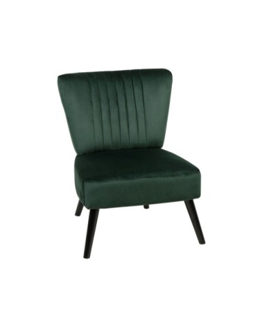 Fauteuil en velours vert