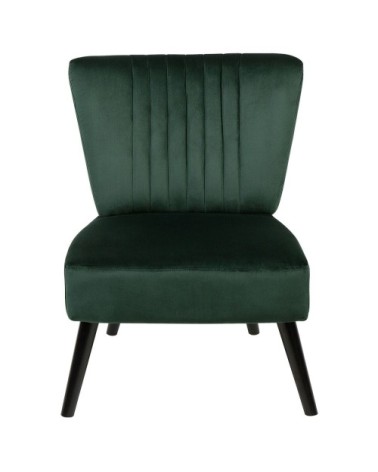 Fauteuil en velours vert