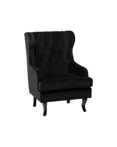 Fauteuil en velours noir