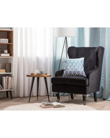 Fauteuil en velours noir