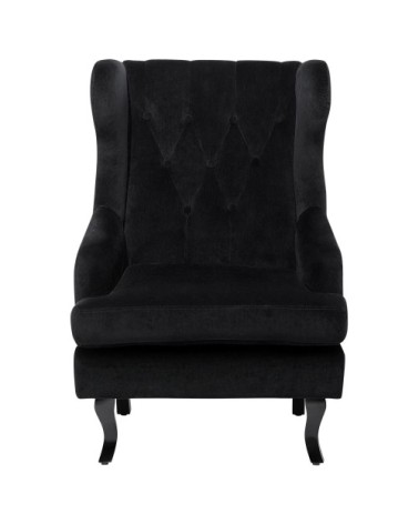 Fauteuil en velours noir