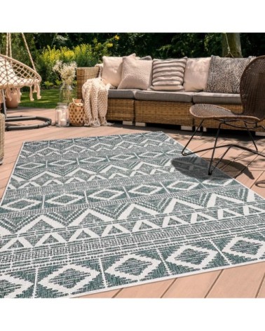 Tapis extérieur vert 140x200