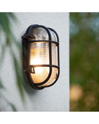 Applique d'extérieur h20cm noir