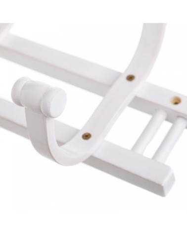 Portemanteau mural en bois blanc