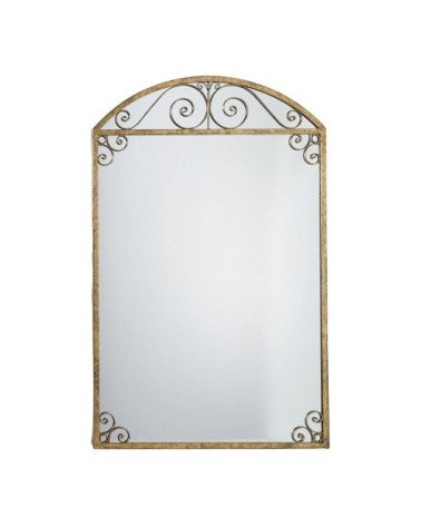 Miroir arche en métal doré