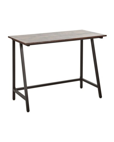 Bureau effet bois foncé noir 100 x 50 cm