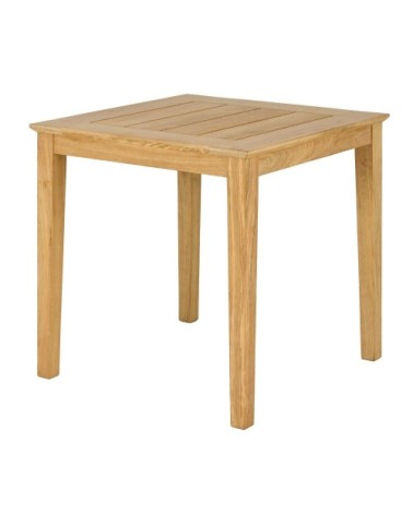 Table carrée repas en bois jaune
