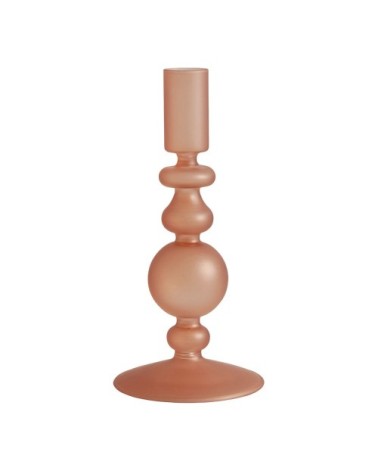 Set de 3 bougeoirs rose givré