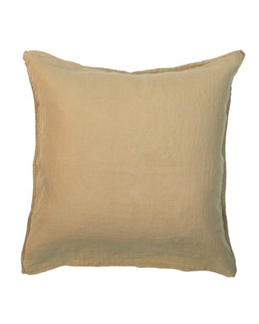 Taie d'oreiller lin lavé mastic 65X65 CM