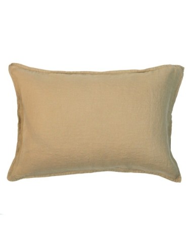 Taie d'oreiller lin lavé mastic 50X70 CM