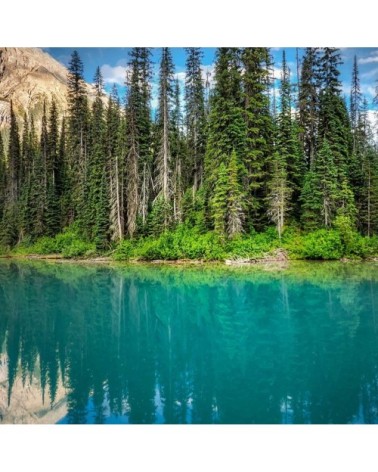 Tableau alu dibond lac bleu émeraude 120x80cm