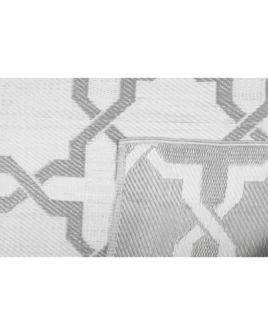 Tapis extérieur gris au motif azulejo 150x220