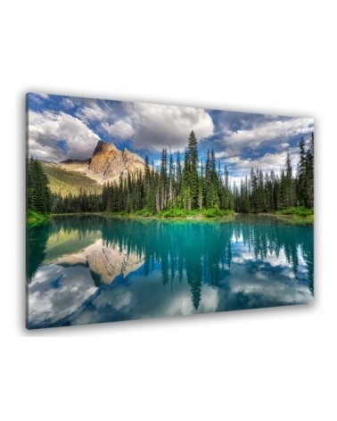 Tableau plexiglas lac bleu émeraude 120x80cm