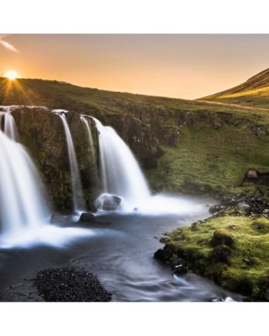 Tableau cascade o - kirkjufell islande toile imprimée 80x50cm