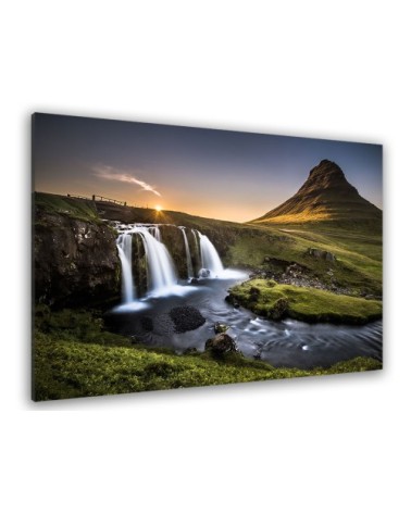 Tableau plexiglas cascade o - kirkjufell islande 120x80cm