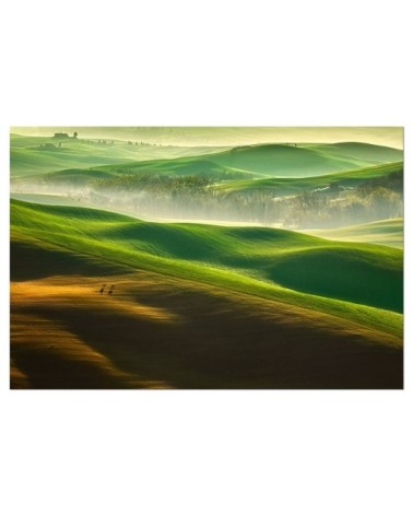 Tableau alu dibond nature collines brumeuses 120x80cm