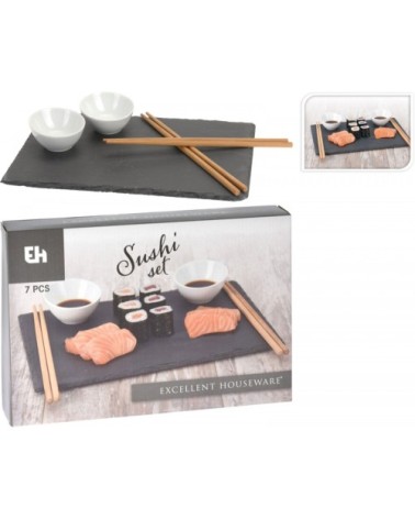 Service à sushi ardoise