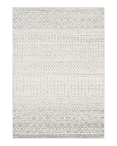 Tapis Scandinave Bohème - Gris et Blanc - 200x275cm