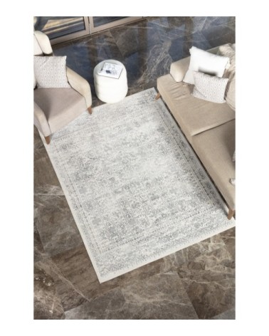 Tapis Vintage Oriental - Ivoire et Gris Clair - 160x215cm