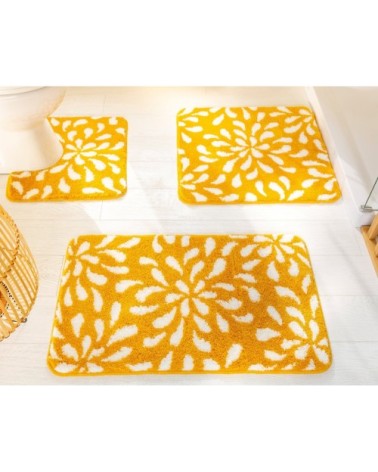 Tapis contour WC jaune 45x50 en polyester